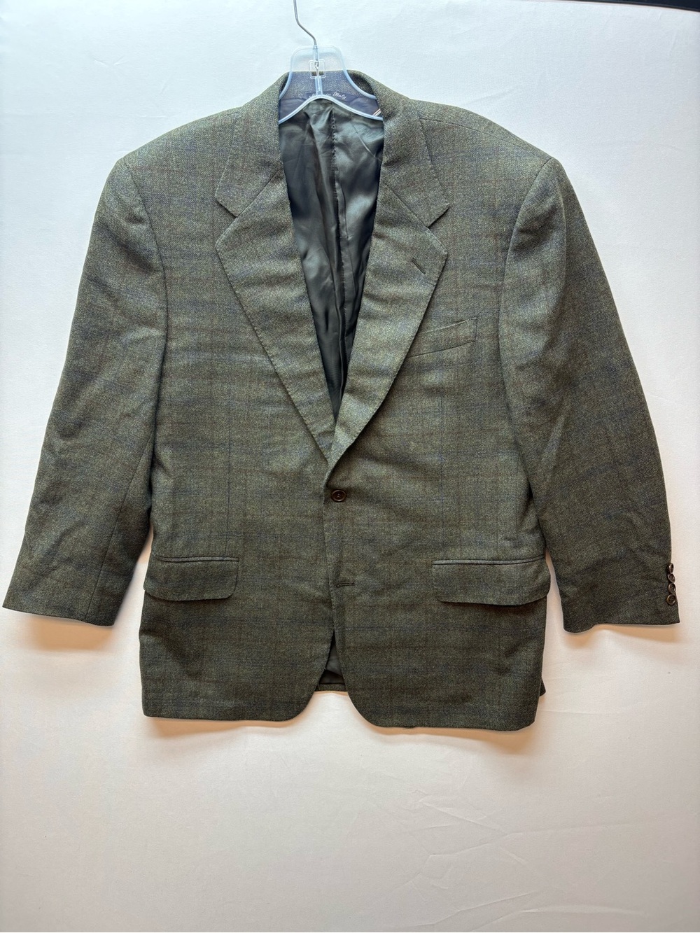 Canali Men’s Size 50 R Italian Glen Plaid 100% Pure Wool Blazer Sport Coat